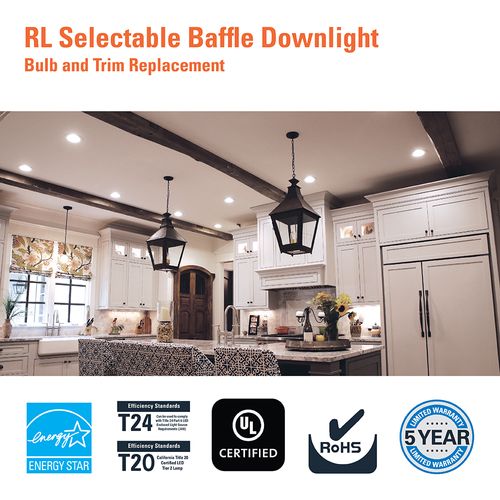 Main product image of HALO 5/6" RL Round LED Retrofit, Selectable 5CCT & Dim-To-Warm, 2700/3000/3500/4000/5000K, 14.5W (Matte White)