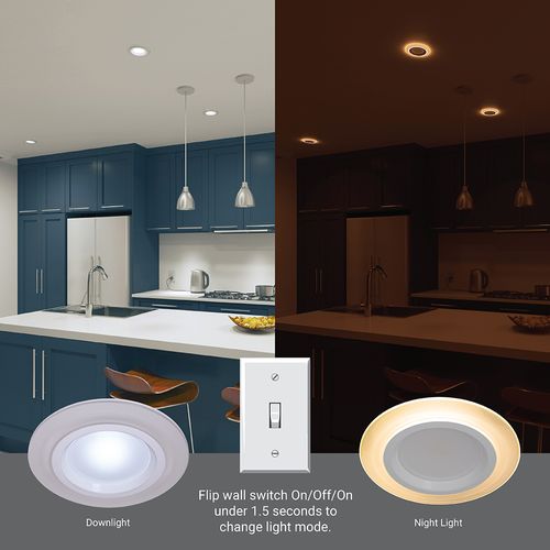 Main product image of HALO 4" RL Round LED Trim with Night Light & Dim-to-Warm, Selectable 5CCT, 2700/3000/3500/4000/5000K, 8.09W