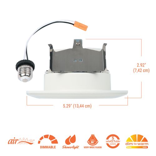 Main product image of HALO 4" RL Round LED Trim with Night Light & Dim-to-Warm, Selectable 5CCT, 2700/3000/3500/4000/5000K, 8.09W