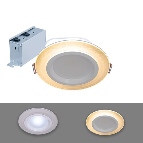 Main product image of HALO 6" RL Round Canless Downlight with Night Light & Dim-to-Warm, Selectable 5CCT, 2700/3000/3500/4000/5000K, 12W