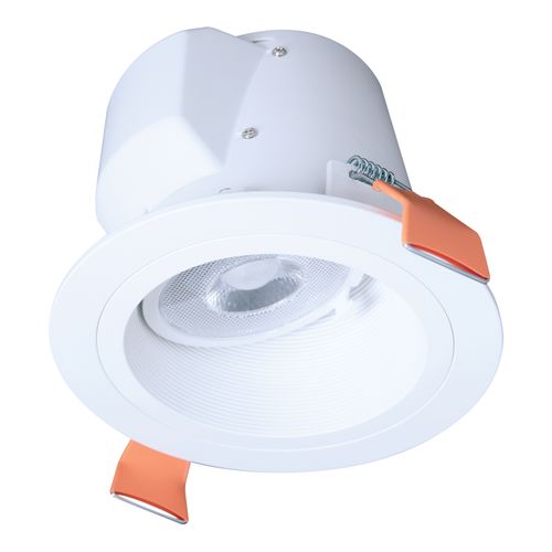 Main product image of HALO 6" RLS Round Sloped Ceiling Canless LED Downlight, Selectable 5CCT, 2700/3000/3500/4000/5000K, 19W (Matte White)