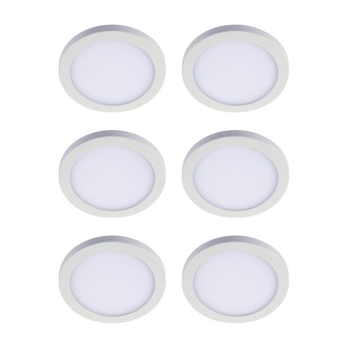 Main product image of HALO 4" SMD Surface Mount LED Downlight, Selectable 5CCT, 2700/3000/3500/4000/5000K, 7.9W, Matte White (6 Pack)