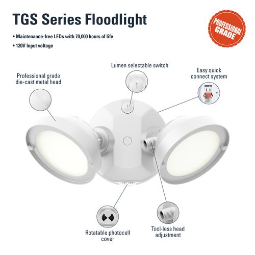 Main product image of HALO Single-Head Square Floodlight, 21.6W (Bronze)
