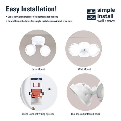 Main product image of HALO Twin-Head Round Floodlight, 21.6W (White)