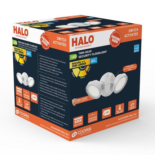 Main product image of HALO Twin-Head Round Floodlight, 21.6W (White)