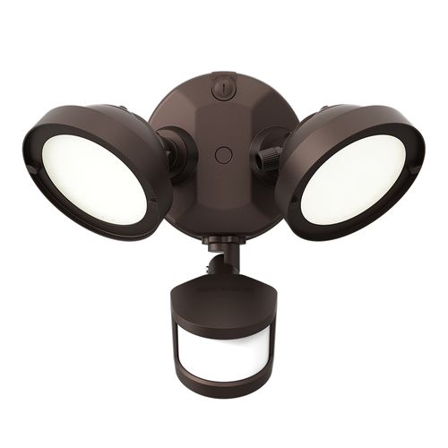 Main product image of HALO Twin-Head Round Floodlight with Motion Sensor, 21.6W (Bronze)