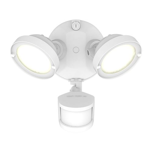 Main product image of HALO Twin-Head Round Floodlight with Motion Sensor, 21.6W (White)