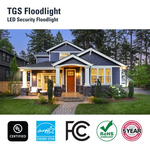 Main product image of HALO Twin-Head Square Floodlight with Motion Sensor, 20.9W (White)