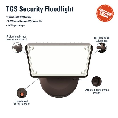 Main product image of HALO Single-Head Square Floodlight with Motion Sensor, 26.7W (White)