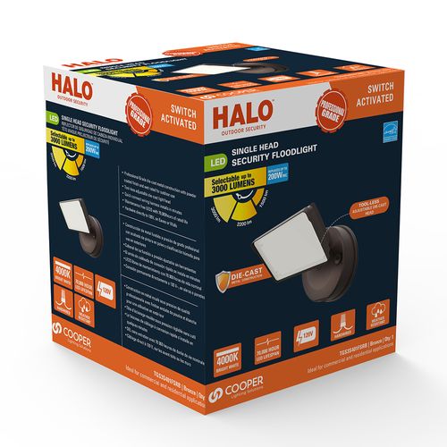 Main product image of HALO Single-Head Square Floodlight with Motion Sensor, 26.7W (White)