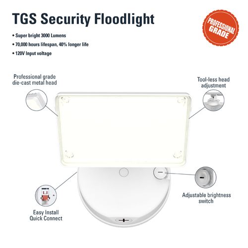 Main product image of HALO Single-Head Square Floodlight, 26.7W (White)
