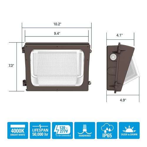 Main product image of HALO Outdoor Wall Pack Small, Dusk-to-Dawn, 4000 Lumens, 4000K, 30W