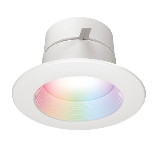 Main product image of HALO 4" RL Round Smart Wi-Fi RGBW Recessed LED Trim w/ WiZ Pro Smart Control (Matte White)