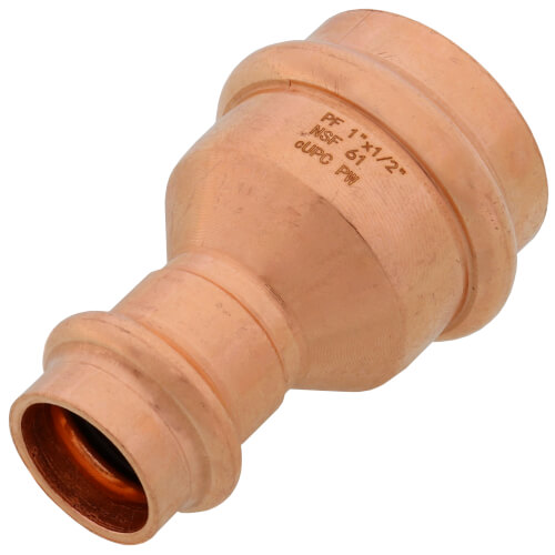 1" x 1/2" Press Copper Reducer Coupling