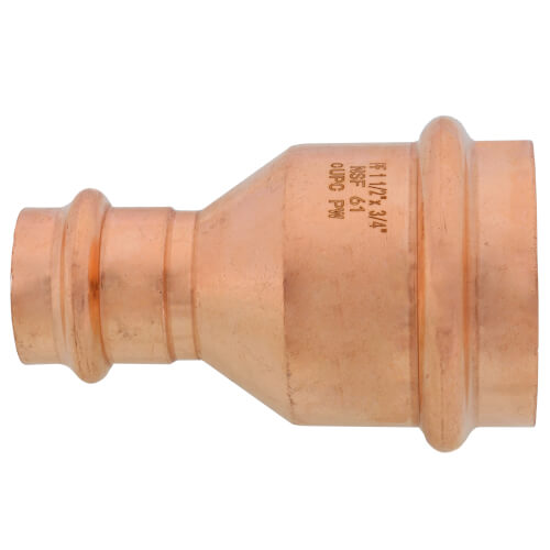1-1/2" x 3/4" Press Copper Reducer Coupling