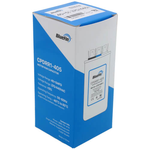 40/5 MFD Round Dual Motor Run Capacitor (440/370V)