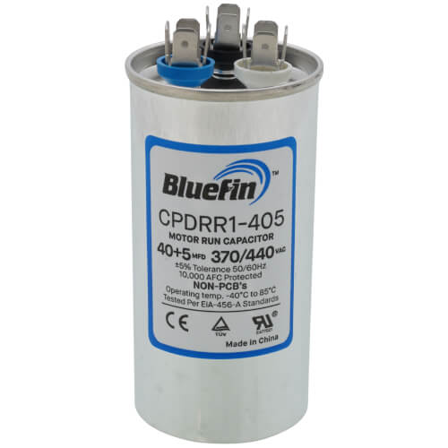 40/5 MFD Round Dual Motor Run Capacitor (440/370V)