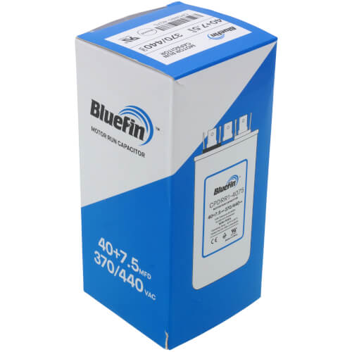 Main product image of 40/7.5 MFD Round Dual Motor Run Capacitor (440/370V)
