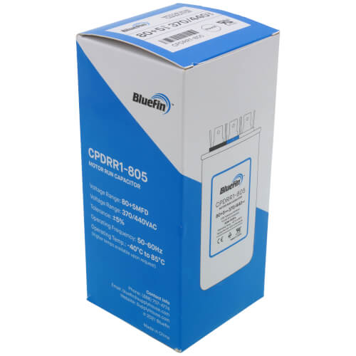 80/5 MFD Round Dual Motor Run Capacitor (440/370V)