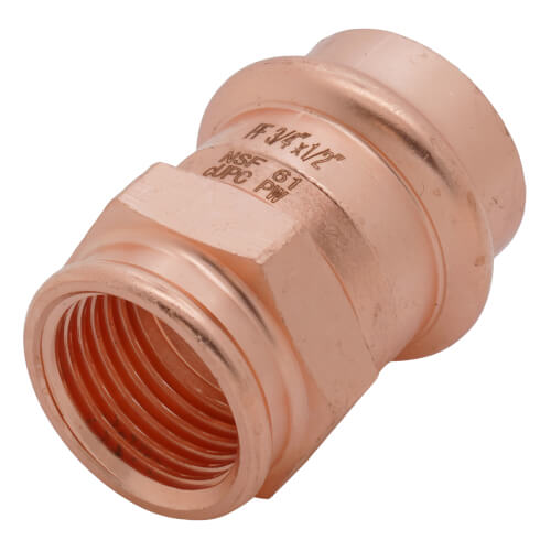 Main product image of 3/4" Press x 1/2" Female Copper Adapter