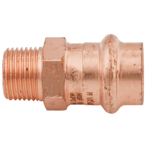 Main product image of 1/2" Press x 3/8" Male Copper Adapter