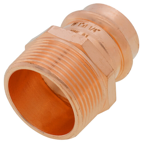 Main product image of 1" Press x 1-1/4" Male Copper Adapter