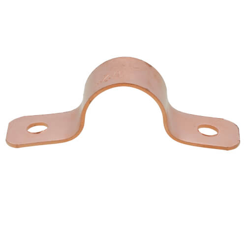 1/2" 2 Hole Carbon Steel Strap (Copper Plated)