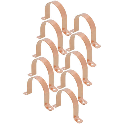 2" 2 Hole Carbon Steel Strap (Copper Plated)