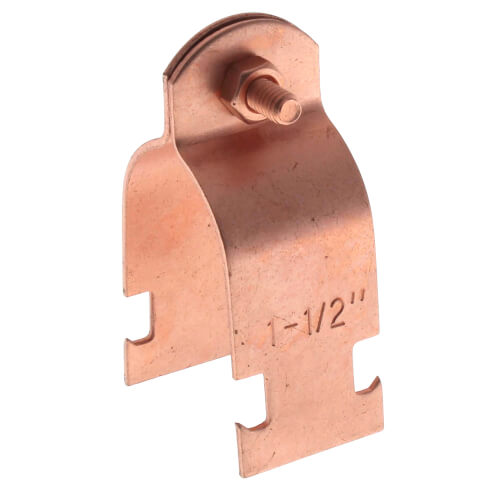 1-1/2" Copper Plated Multi-Strut Pipe Clamp