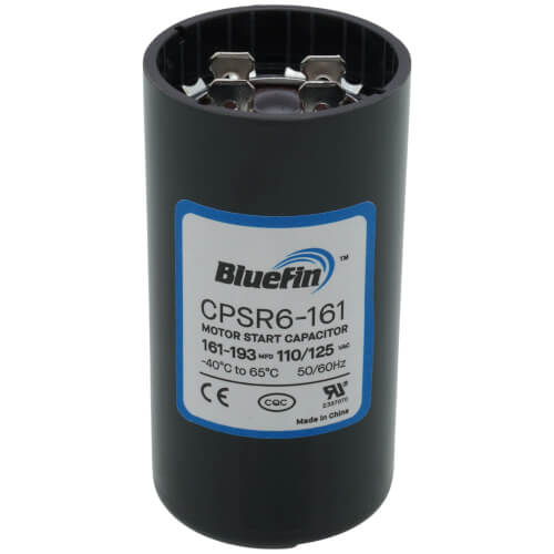 Main product image of 161 - 193 MFD Round Start Capacitor (110/125V)
