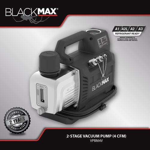 Main product image of BlackMax Sparkless Vacuum Pump w/ Auto Shut-off, Gas Ballast Valve, and Gauge (4 CFM)