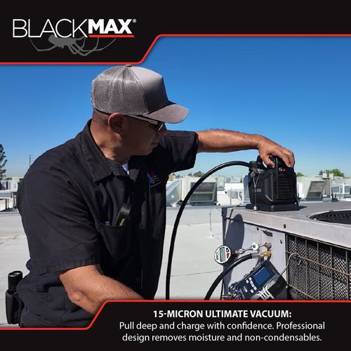 Main product image of BlackMax Sparkless Vacuum Pump w/ Auto Shut-off, Gas Ballast Valve, and Gauge (4 CFM)