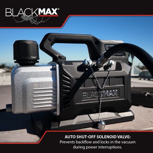 Main product image of BlackMax Sparkless Vacuum Pump w/ Auto Shut-off, Gas Ballast Valve, and Gauge (4 CFM)
