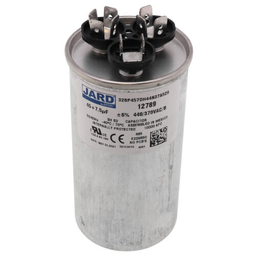 Main product image of 45/7.5mfd 440v Rnd Run Capacitor, CPT00669