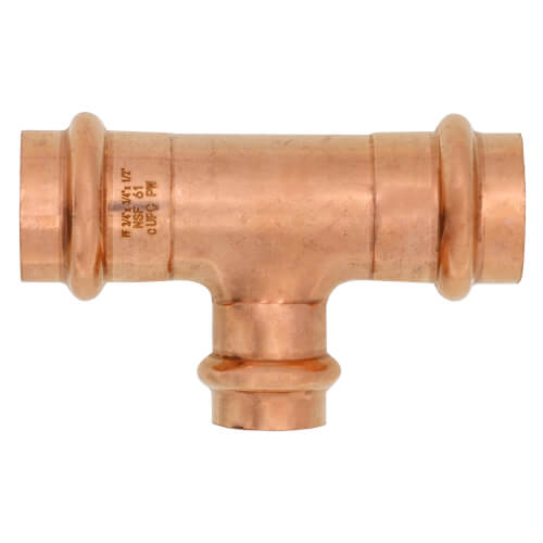 3/4" x 3/4" x 1/2" Press Copper Tee