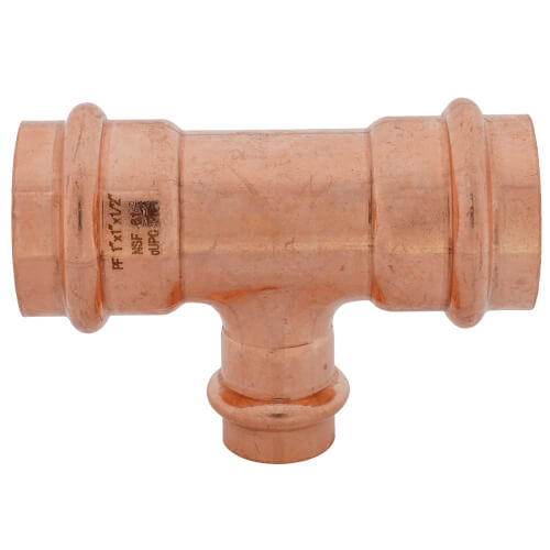 1" x 1" x 1/2" Press Copper Tee