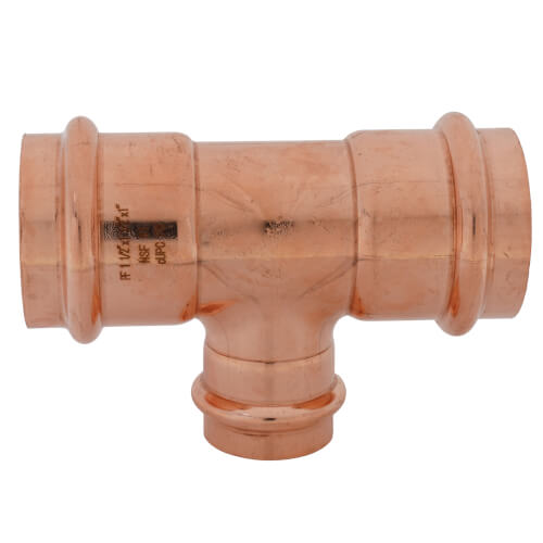 1-1/2" x 1-1/2" x 1" Press Copper Tee