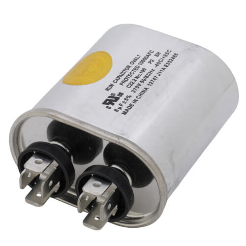 Main product image of 6mfd 370v Oval Run Capacitor