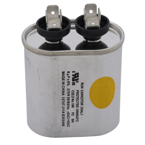 Main product image of 6mfd 370v Oval Run Capacitor