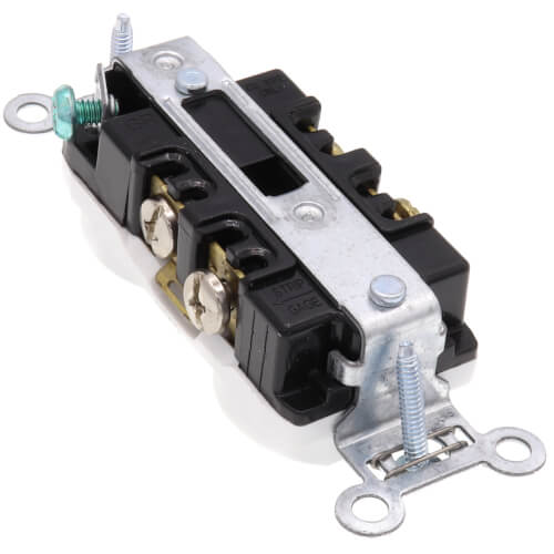Main product image of Construction Spec Grade, Back & Side Wired Duplex Receptacle, 15A, 2P - White (125V)