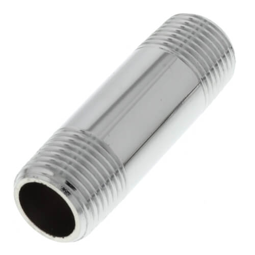 Main product image of 3/8" x 2" Chrome Brass Nipple (Lead Free)