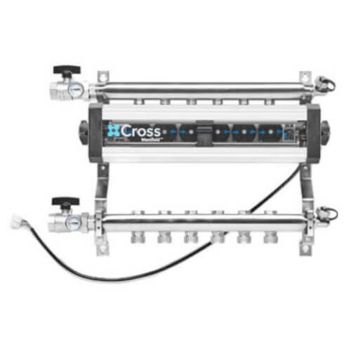 6 Loop Stainless Steel Manifold Package w/ Control (1/2" Expansion PEX)