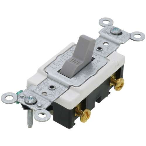 Main product image of Single-Pole, Commercial Side Wired Switch, 15 Amp - Gray (120/277V)