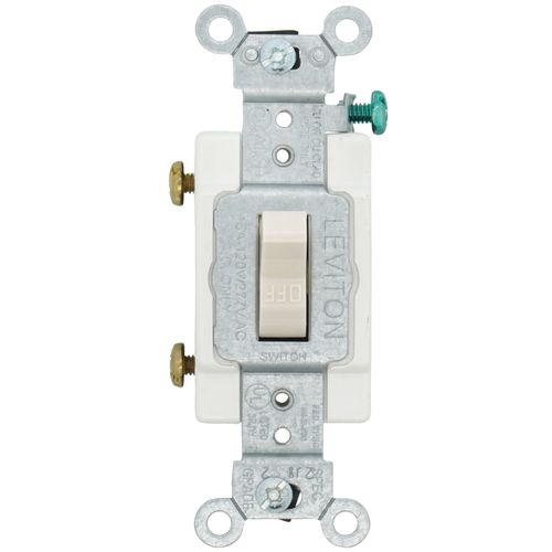 Main product image of Single-Pole Commercial Side Wired Switch, 15A - Light Almond (120/277V)