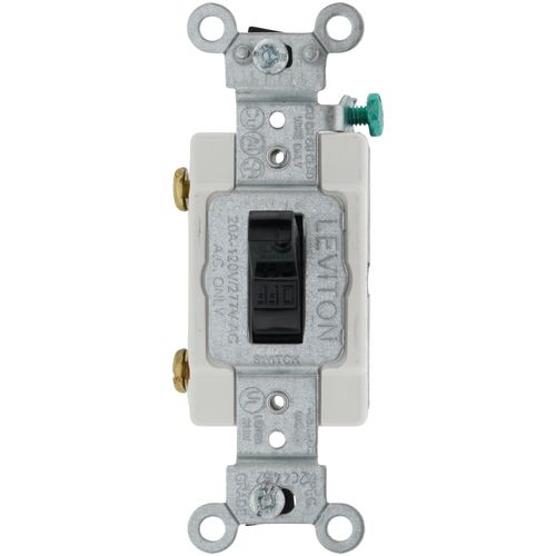 Main product image of Single-Pole, Commercial Side Wired Switch, 20 Amp - Black (120/277V)