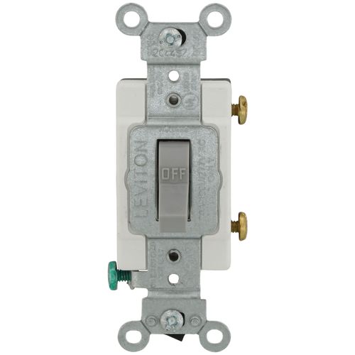 Main product image of Single-Pole Commercial Side Wired Switch, 20A - Gray (120/277V)
