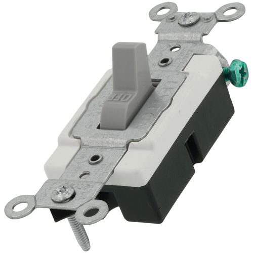 Main product image of Single-Pole Commercial Side Wired Switch, 20A - Gray (120/277V)