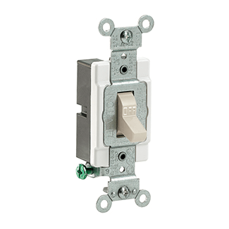 Main product image of Single-Pole Commercial Side Wired Switch, 20A - Light Almond (120/277V)