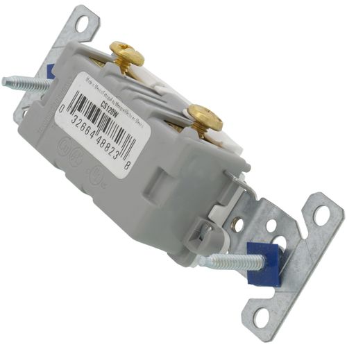 Main product image of Single-Pole Commercial Grade Side Wired Toggle Switch, 20A - White (120/277V)