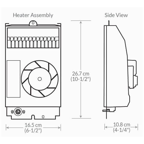 Main product image of Com-Pak Heater Assembly, 1500/1125W, 240/208V (Black)